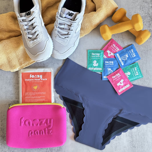 Flat lay: gear and heat packs