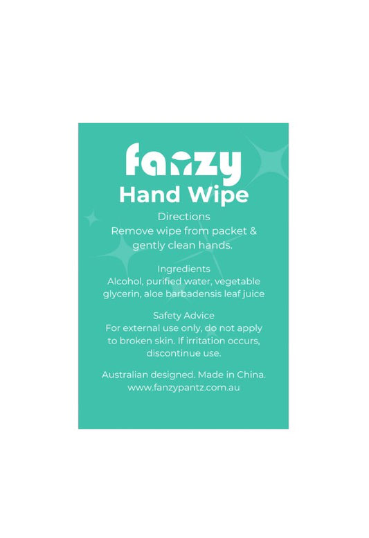 Hand Sanitiser Alcohol Wipes - Fanzy Pantz